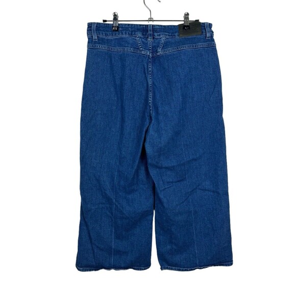 Closed Italy Rosy Wide Leg Cropped Blue Jeans Size 31 High Waisted - Picture 7 of 15